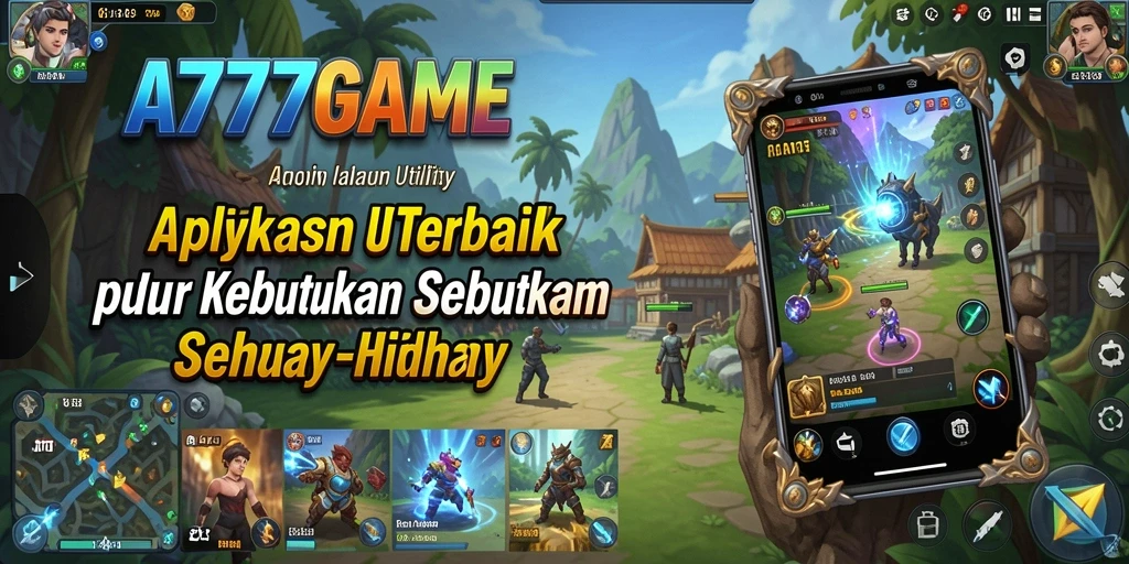 Screenshot A777GAME menampilkan antarmuka aplikasi Utility yang intuitif.