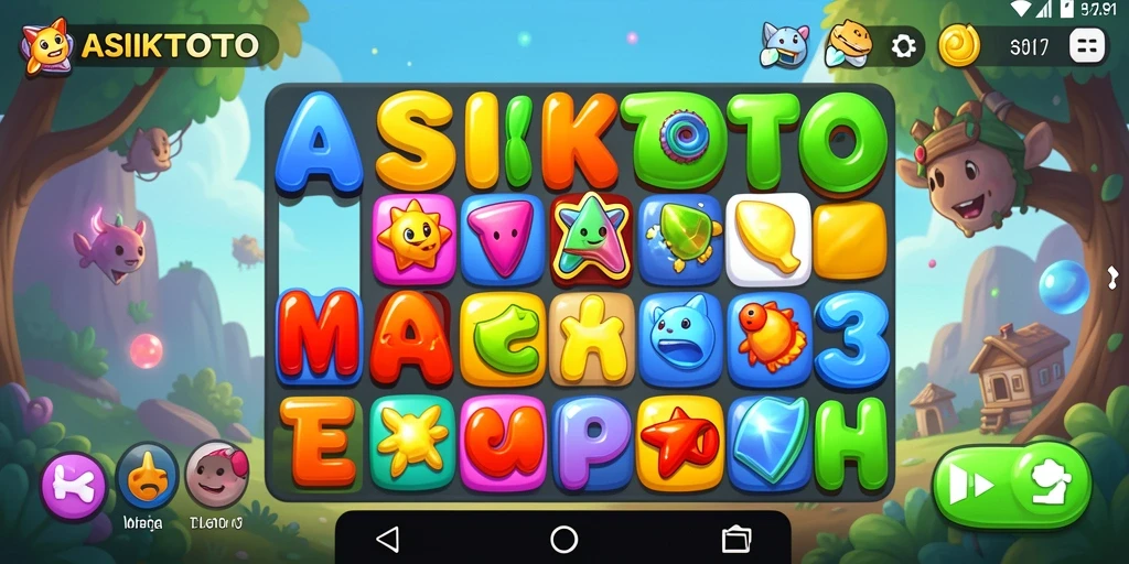 Tampilan gameplay seru ASIKTOTO dengan kombinasi warna-warni.