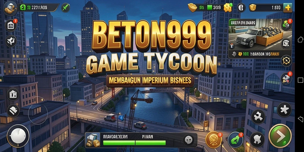 Tangkapan layar BETON999 menampilkan gameplay dinamis dalam membangun bisnis.