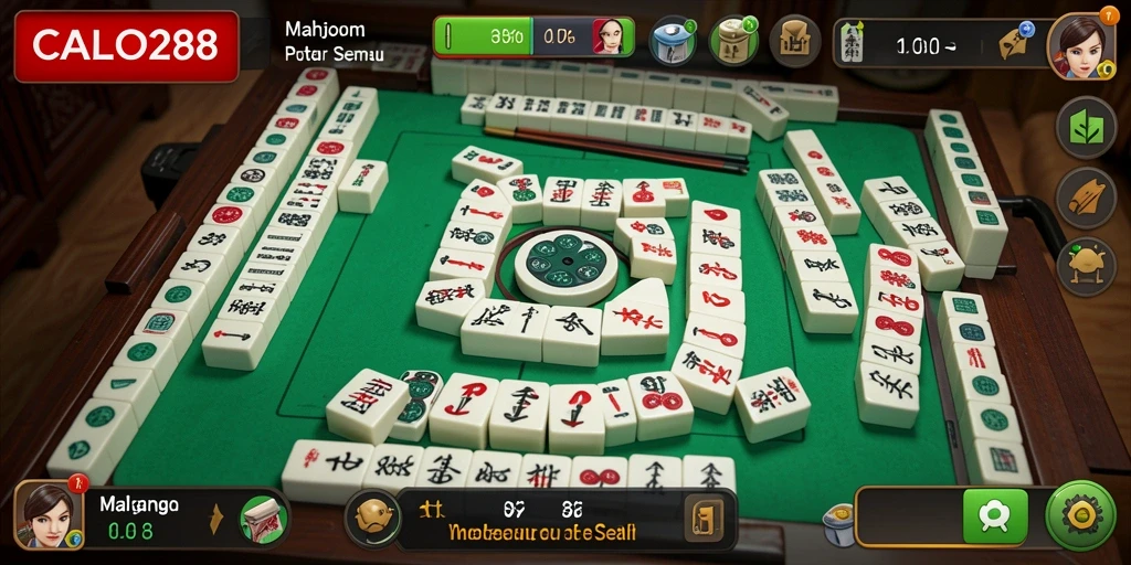 Tampilan gameplay Mahjong di CALO288 yang penuh warna dan menarik.