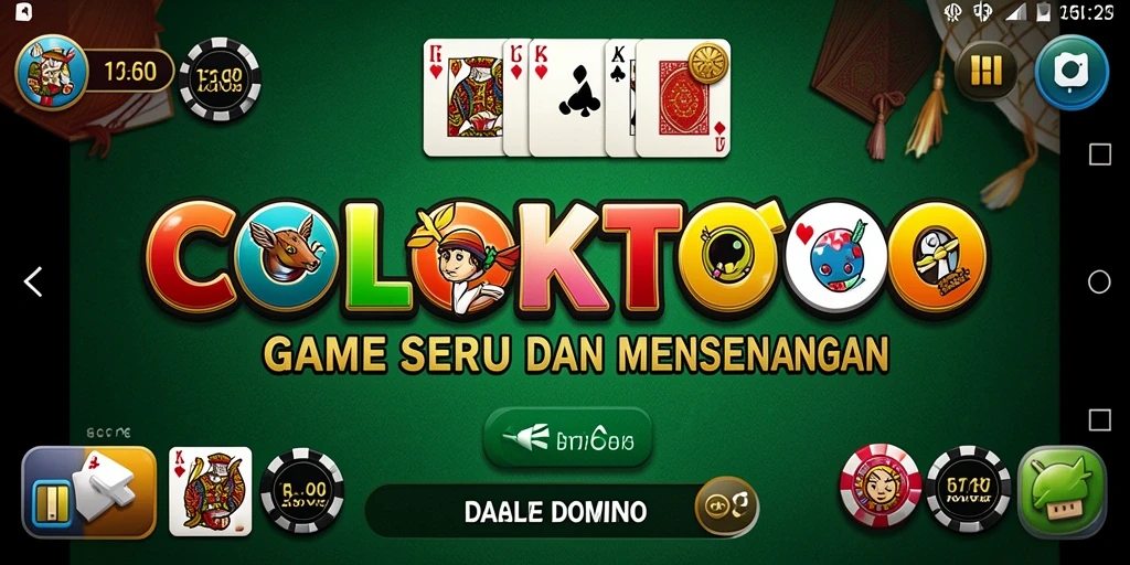 Screenshot COLOKTOTO menampilkan aksi seru bermain domino.