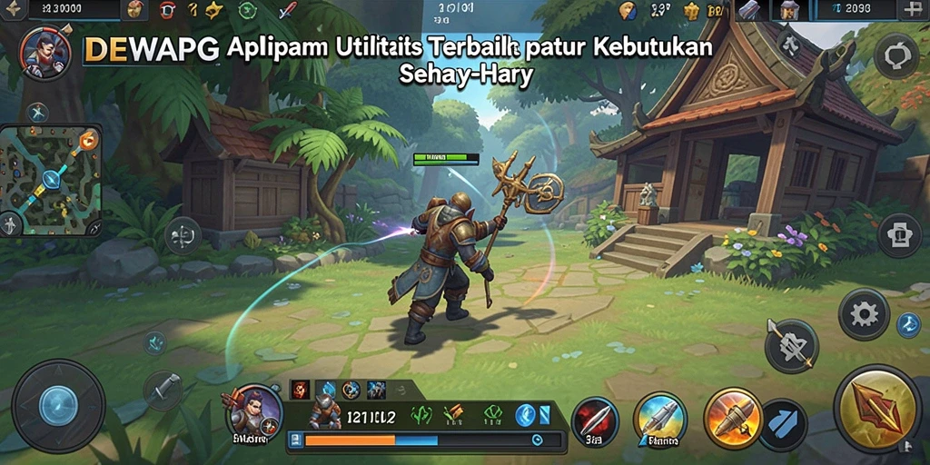 Screenshot aplikasi DEWAPG dengan tampilan fitur utilitas yang menarik.