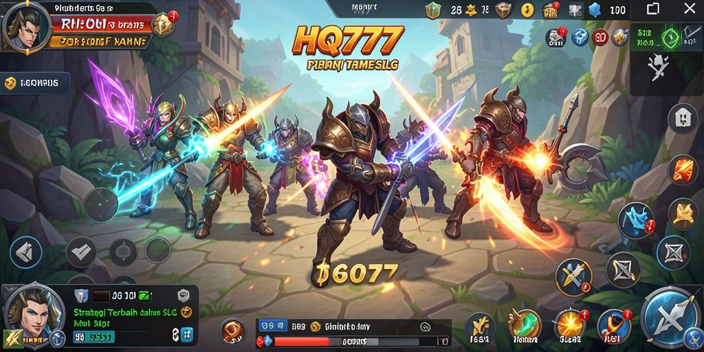 Tampilan gameplay HQ777 yang menegangkan dan strategis.