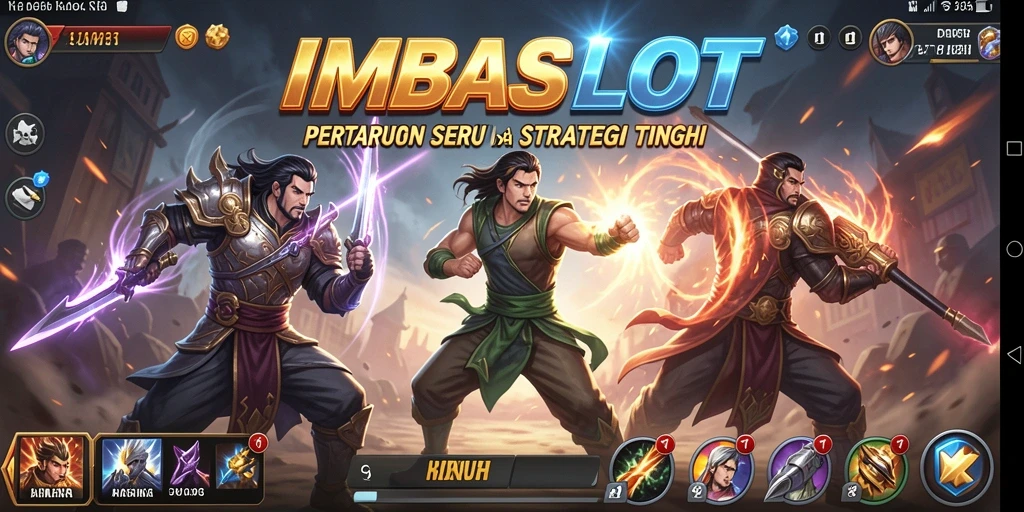 Screenshot gameplay menampilkan pertarungan seru dalam IMBASLOT.