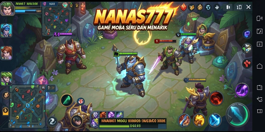 Gameplay seru NANAS777 dengan karakter unik dan pertempuran taktis.