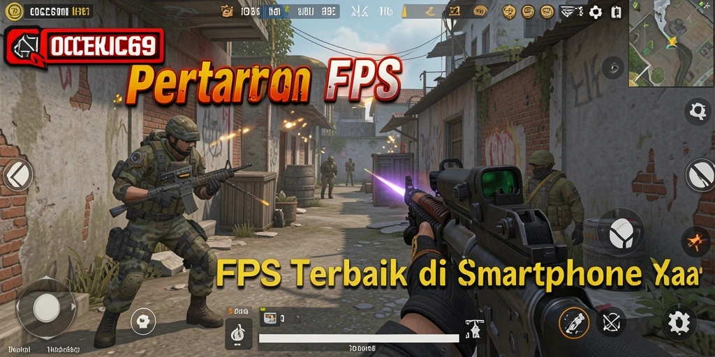 Screenshot menampilkan aksi seru dalam game FPS OCE69.