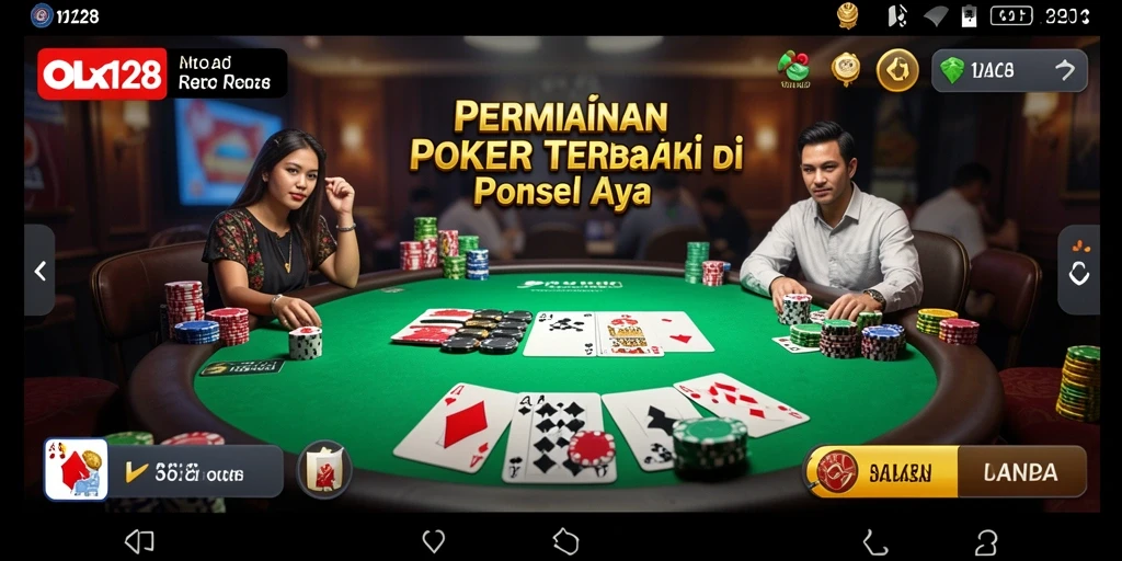 Tampilan menarik dari gameplay poker di OLX128.