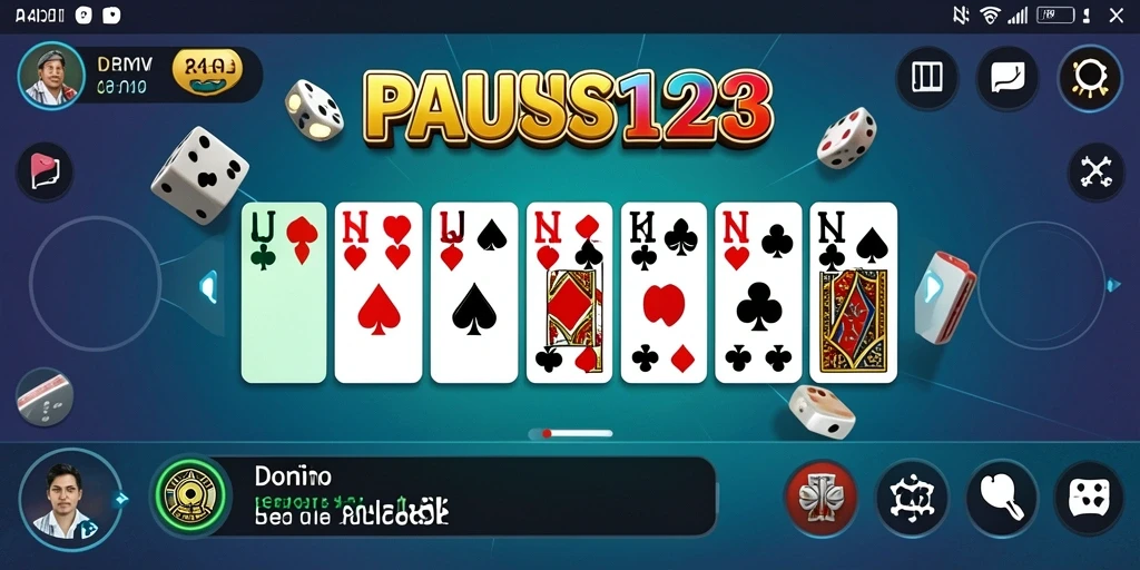 Tampilan screenshot gameplay PAUS123 dalam permainan Domino.