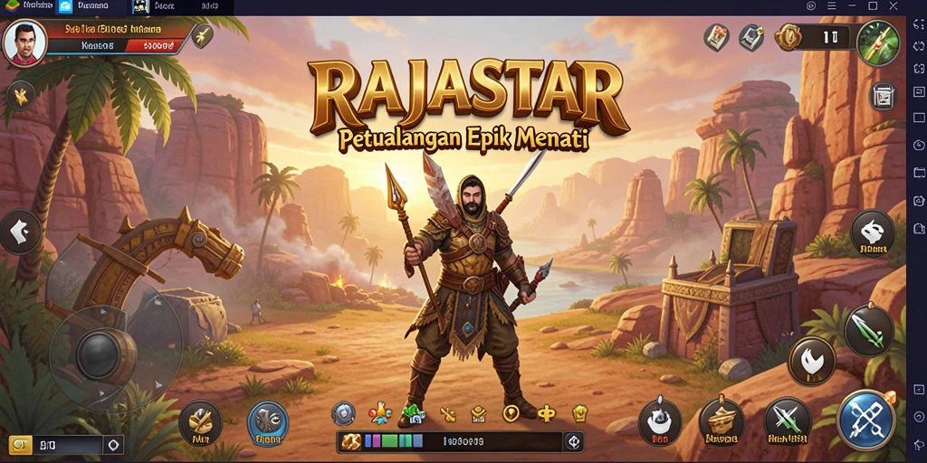 Gameplay RAJASTAR yang menantang dengan grafis menawan.