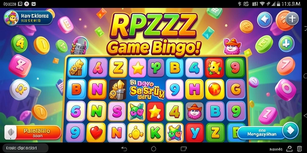Tampilan gameplay seru RPZZZ yang mengasyikkan saat bermain Bingo.
