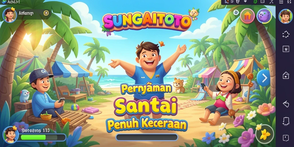 Tampilan gameplay <strong>SUNGAITOTO</strong> yang cerah dan menyenangkan.