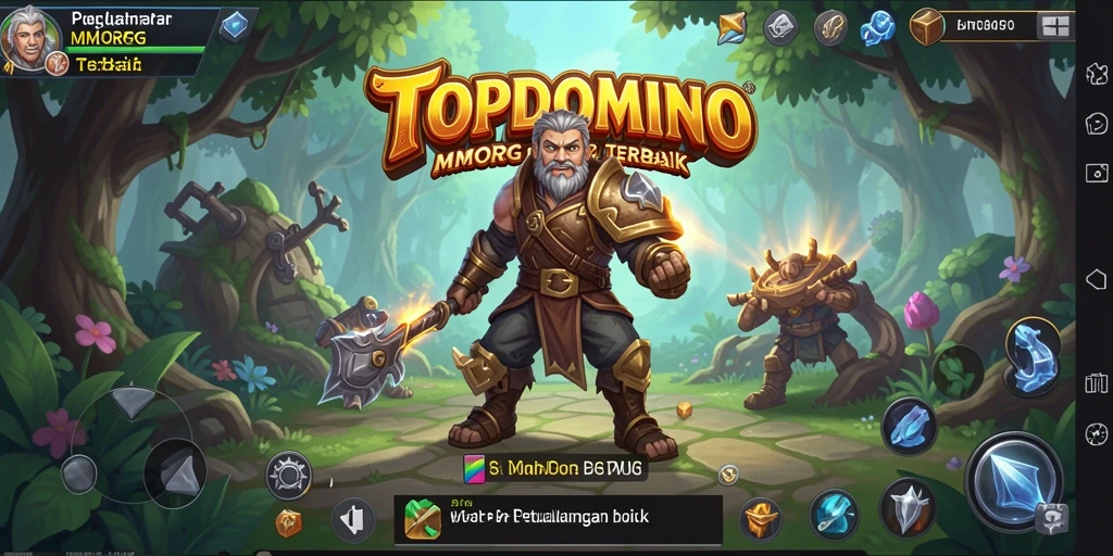 Screenshot gameplay <strong>TOPDOMINO</strong> yang menunjukkan pertempuran seru di dunia MMORPG.