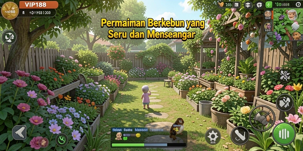 Tampilan gameplay <strong>VIP188</strong> dengan pengalaman bertani yang imersif.