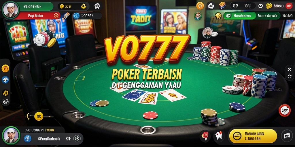 Tampilan gameplay seru bermain Poker di VO777 dengan pemain nyata.